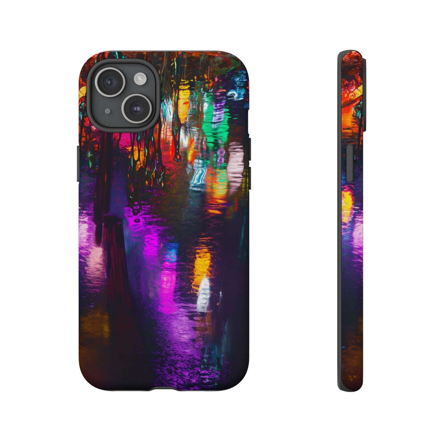 iphone case Neon Rain Reflections iPhone 15 Plus