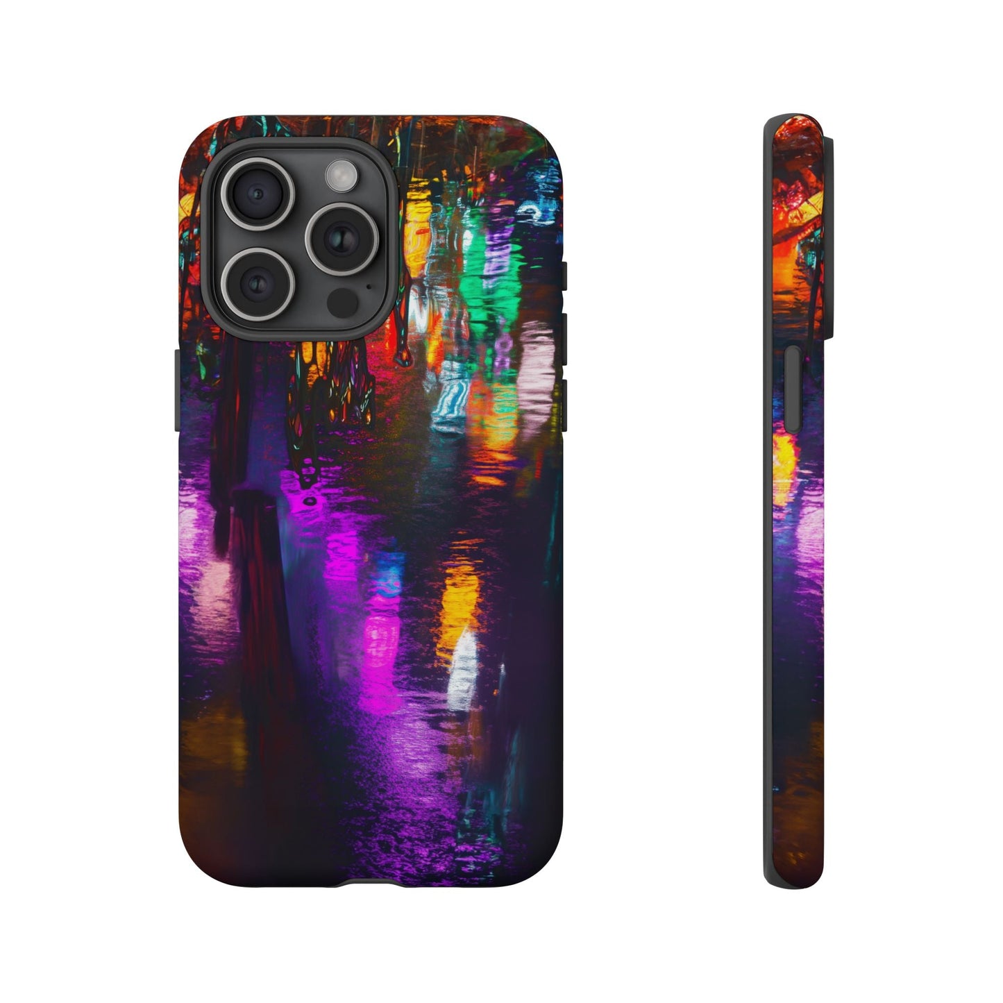 iphone case Neon Rain Reflections iPhone 15 Pro Max