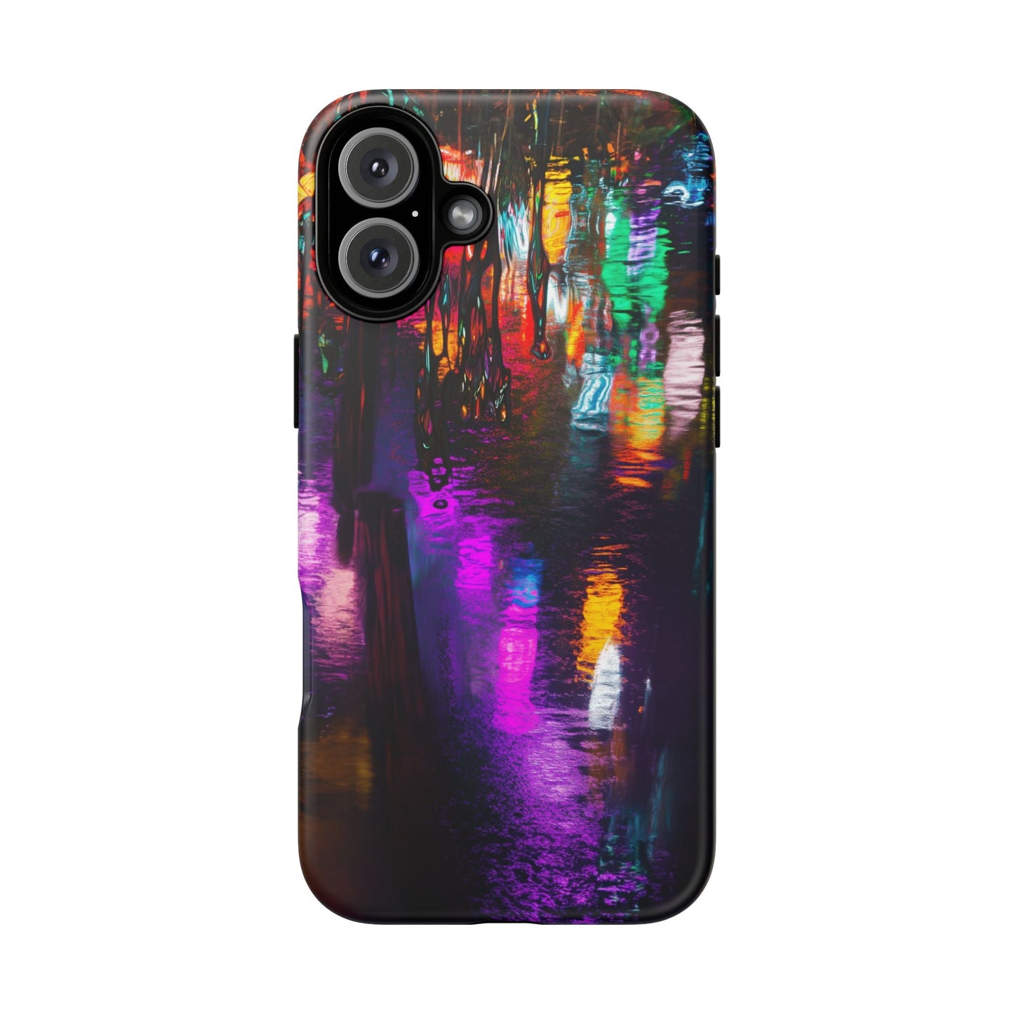iphone case Neon Rain Reflections iPhone 16 Plus