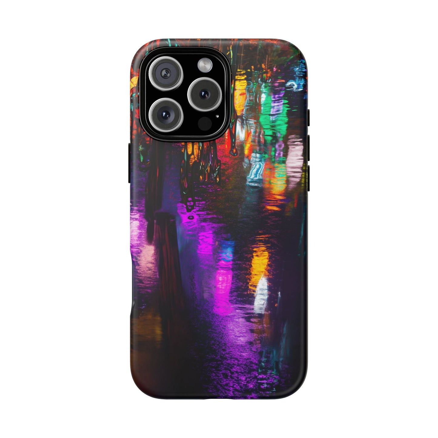 iphone case Neon Rain Reflections iPhone 16 Pro Max