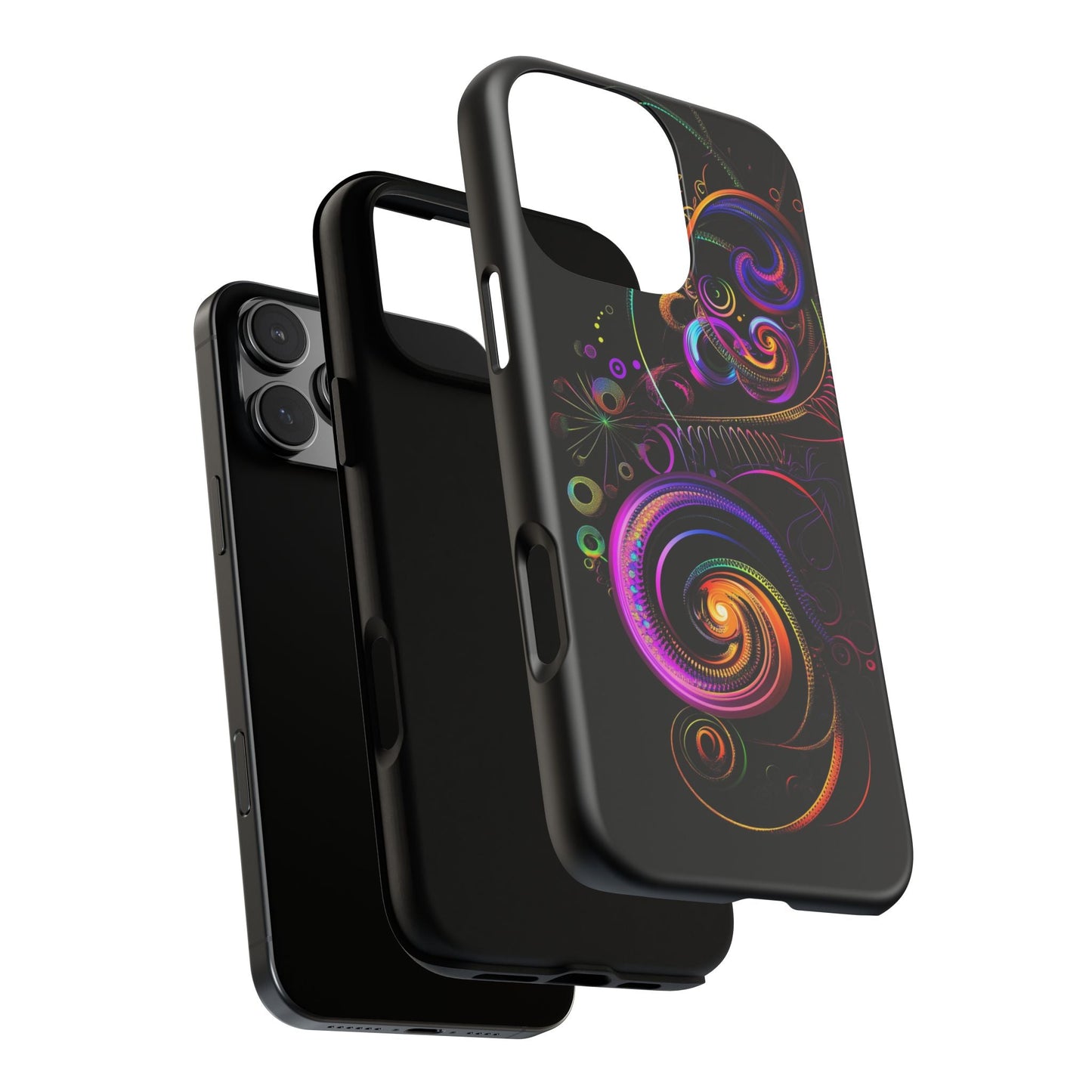 iphone case Neon Spiral Galaxy