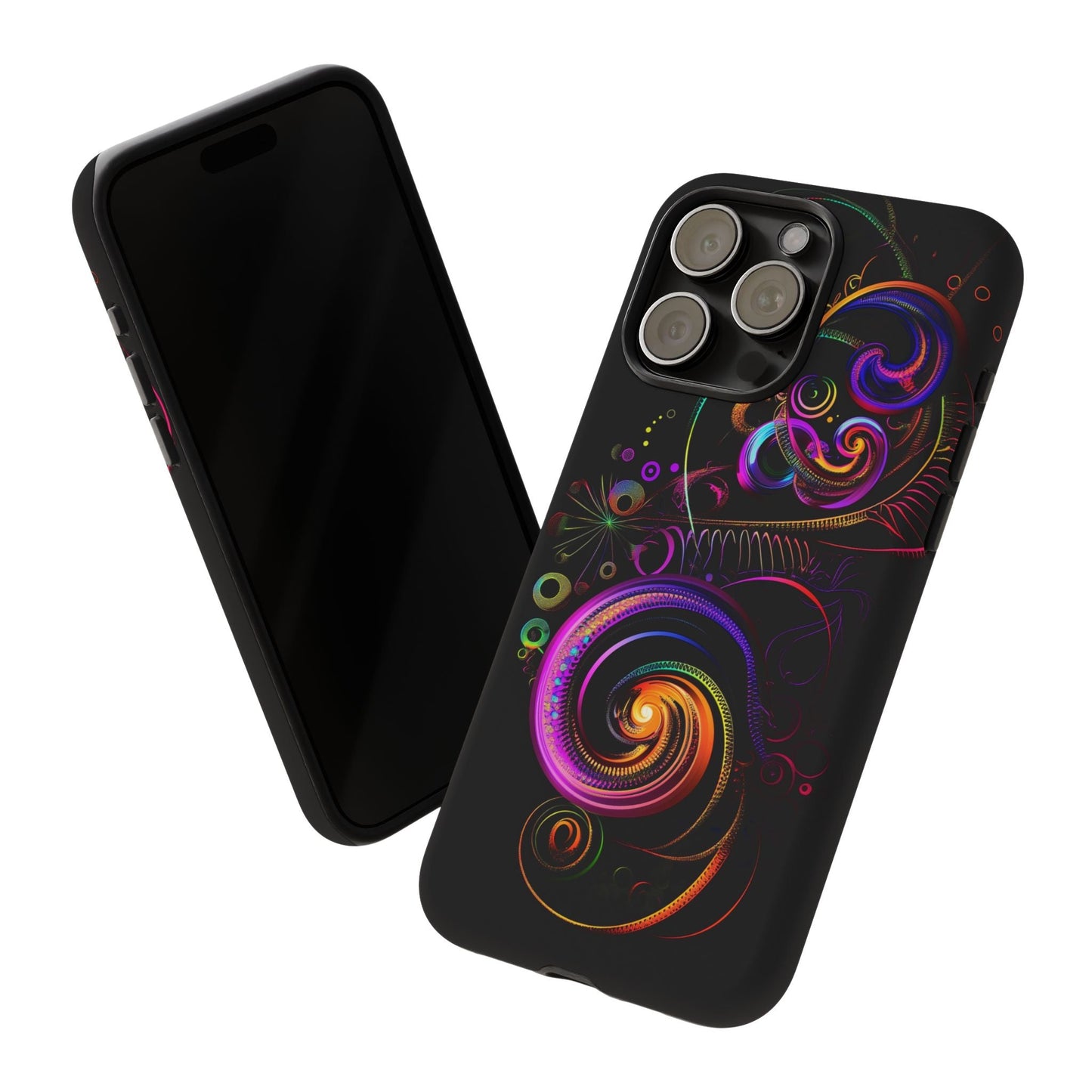 iphone case Neon Spiral Galaxy