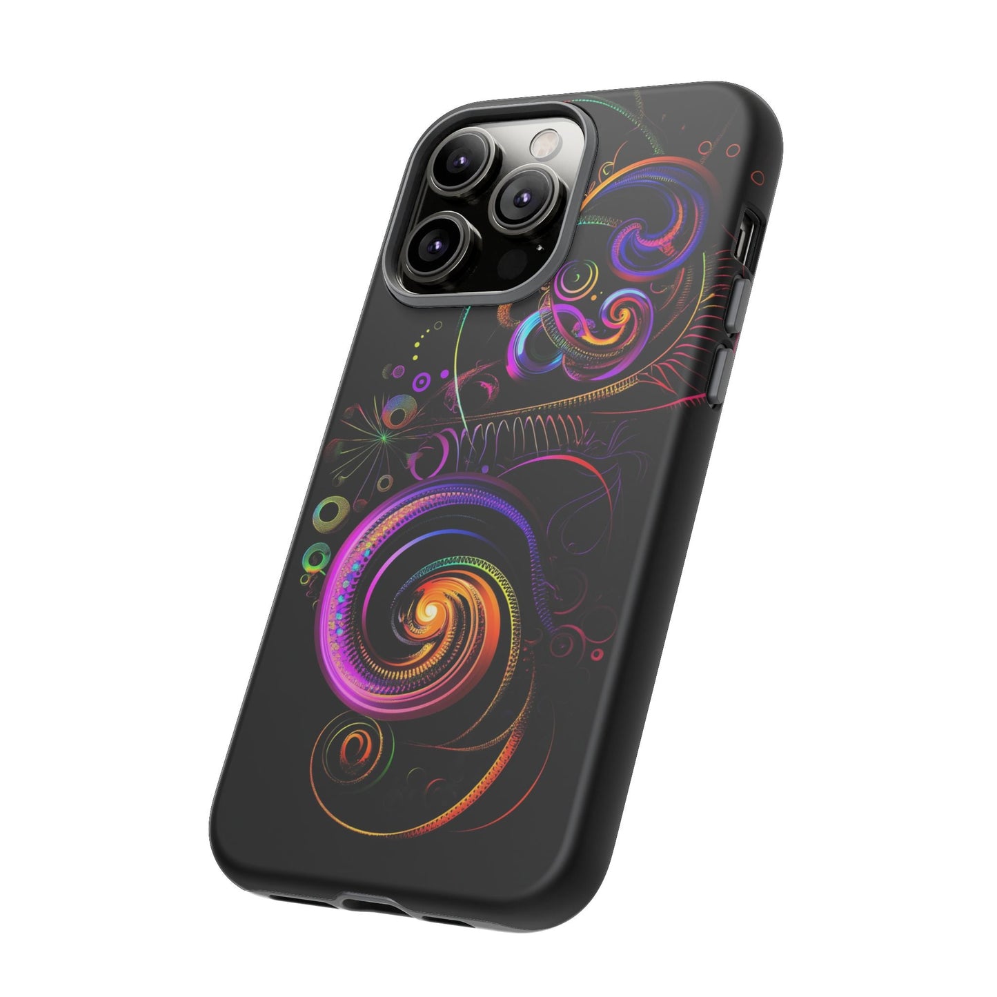 iphone case Neon Spiral Galaxy