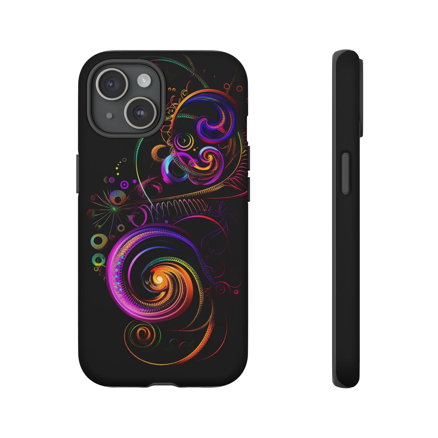 iphone case Neon Spiral Galaxy iPhone 15