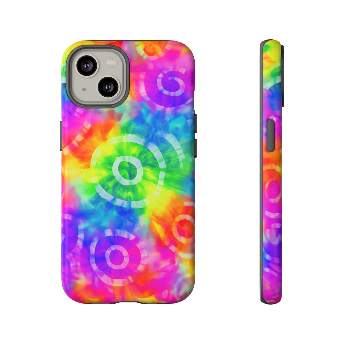 iphone case Neon Tie-Dye Rings iPhone 14