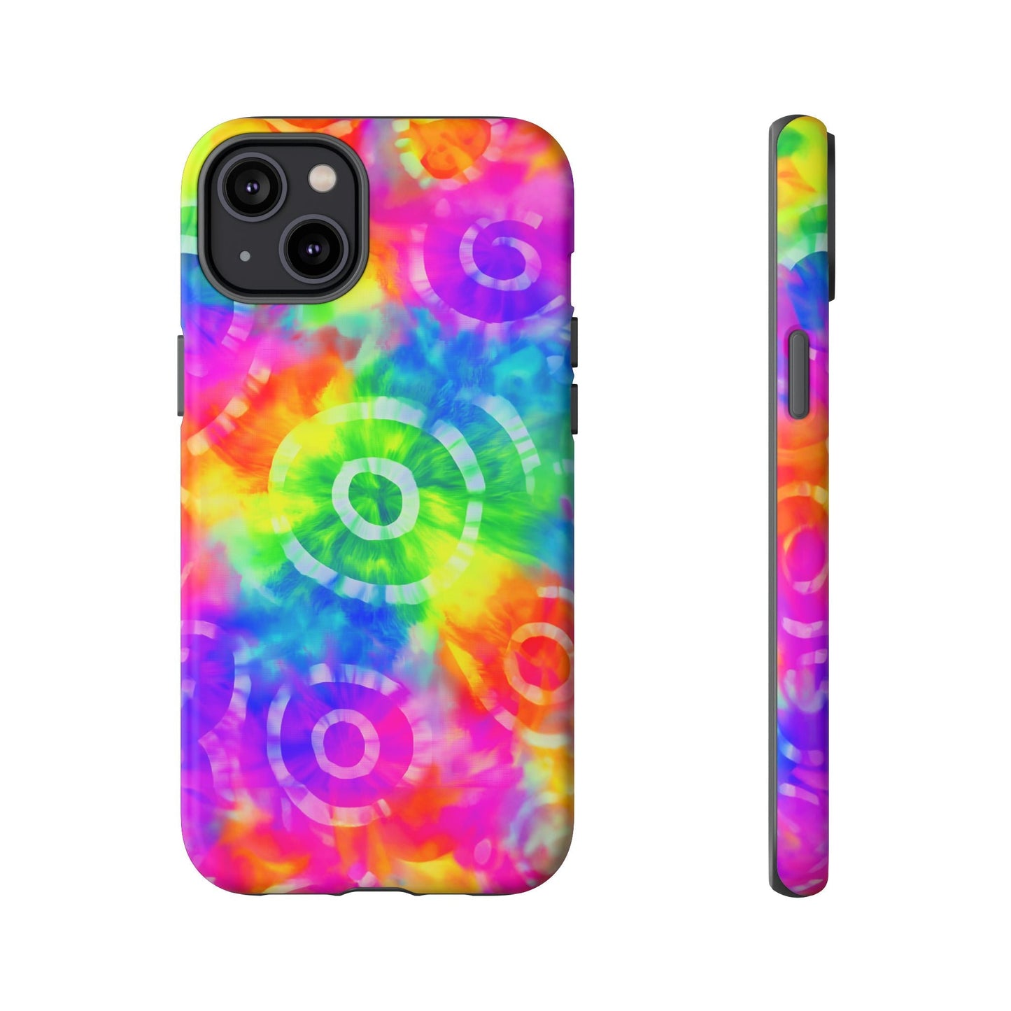 iphone case Neon Tie-Dye Rings iPhone 14 Plus
