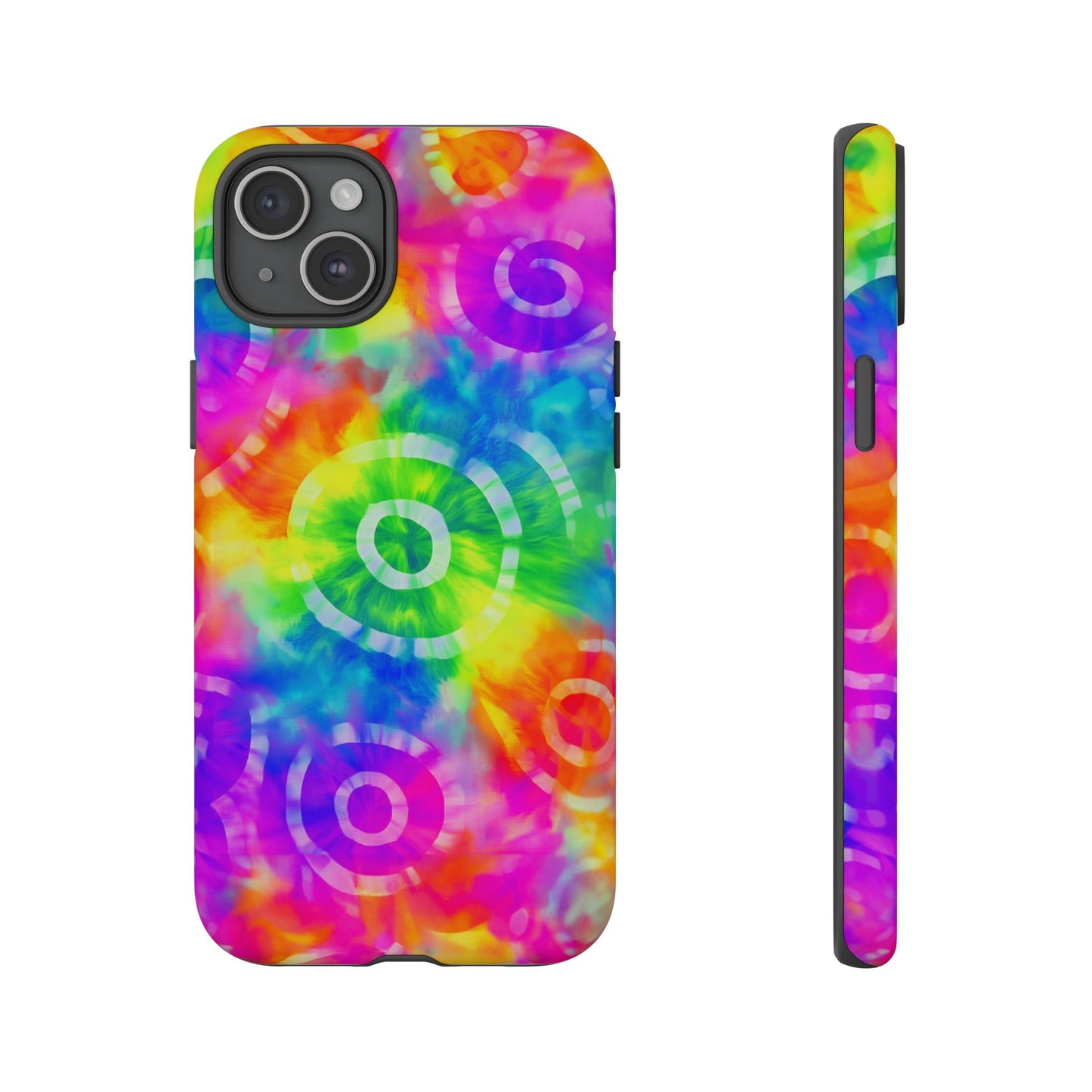 iphone case Neon Tie-Dye Rings iPhone 15 Plus
