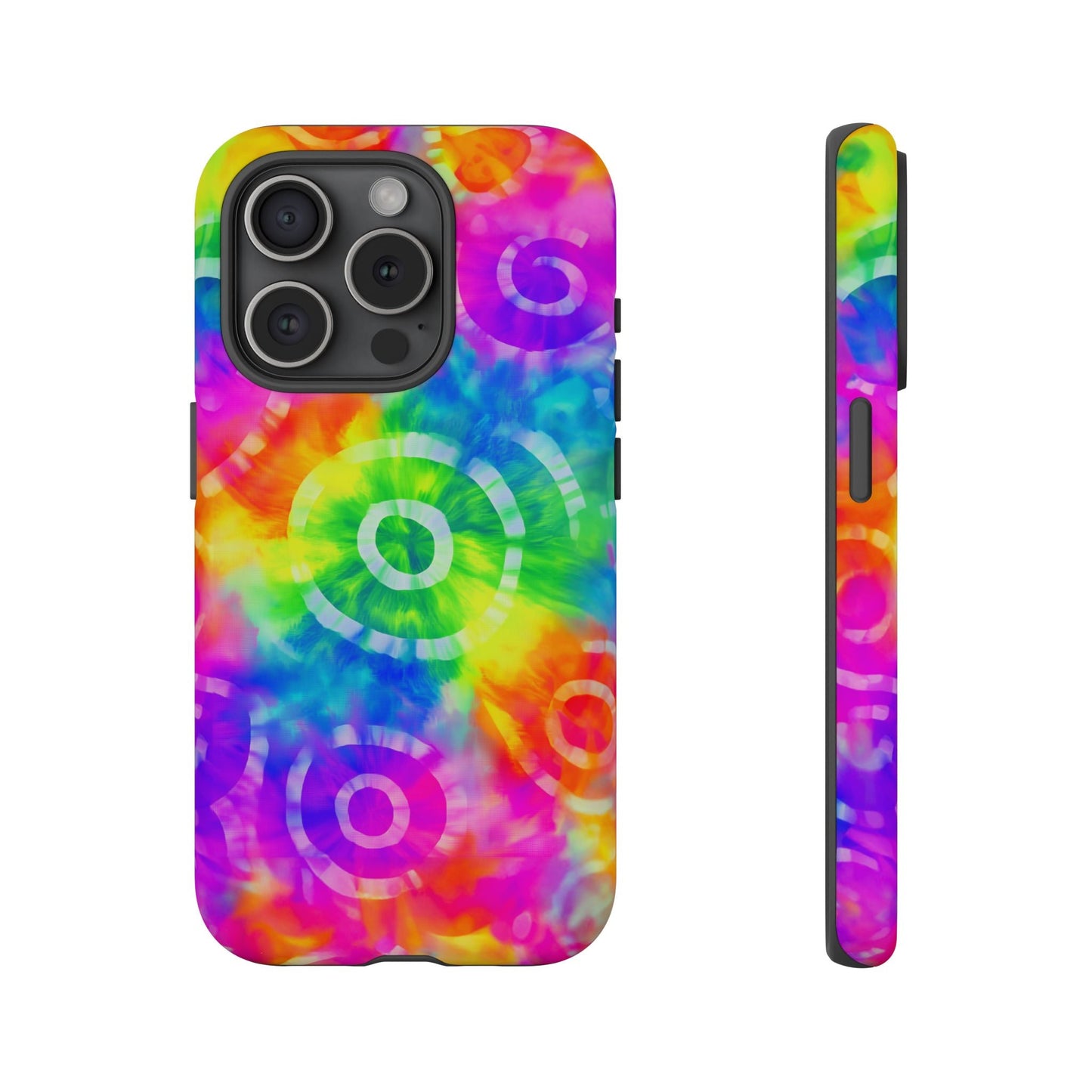 iphone case Neon Tie-Dye Rings iPhone 15 Pro