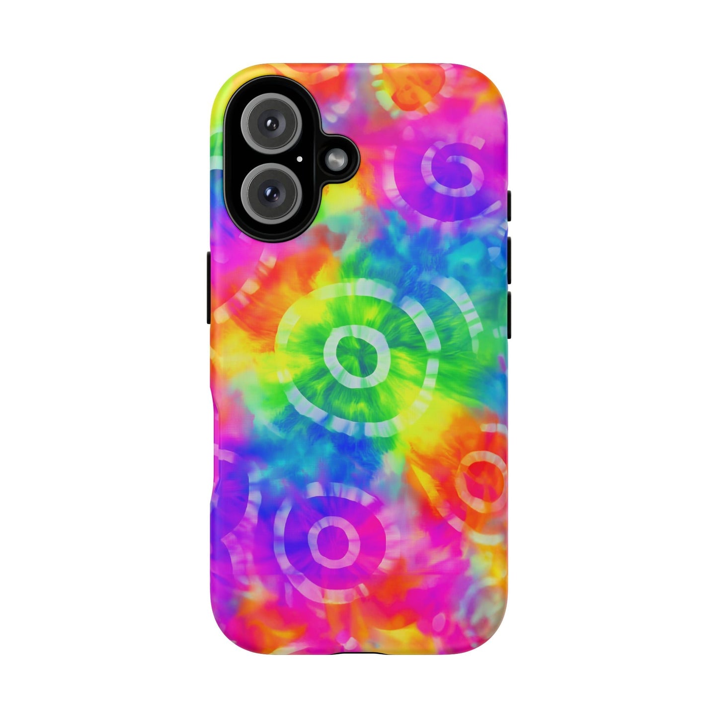 iphone case Neon Tie-Dye Rings iPhone 16