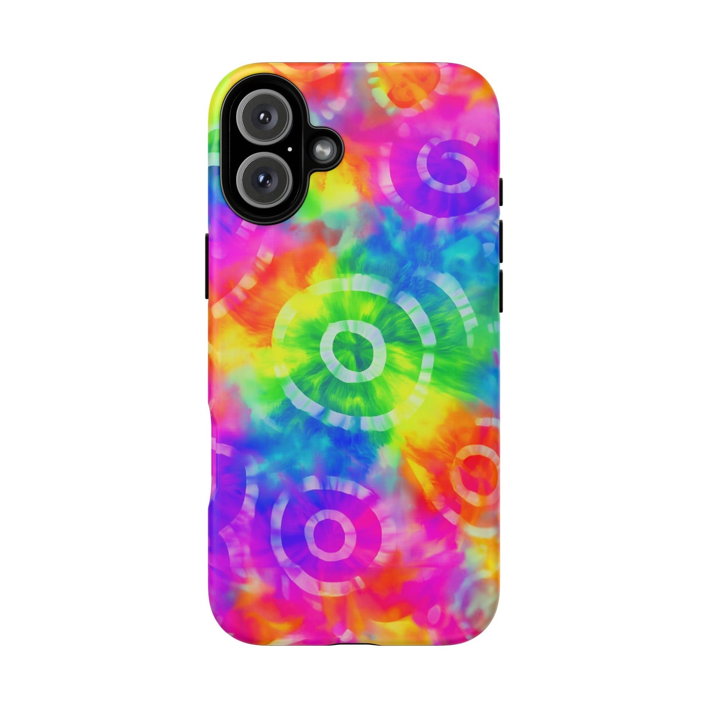 iphone case Neon Tie-Dye Rings iPhone 16 Plus