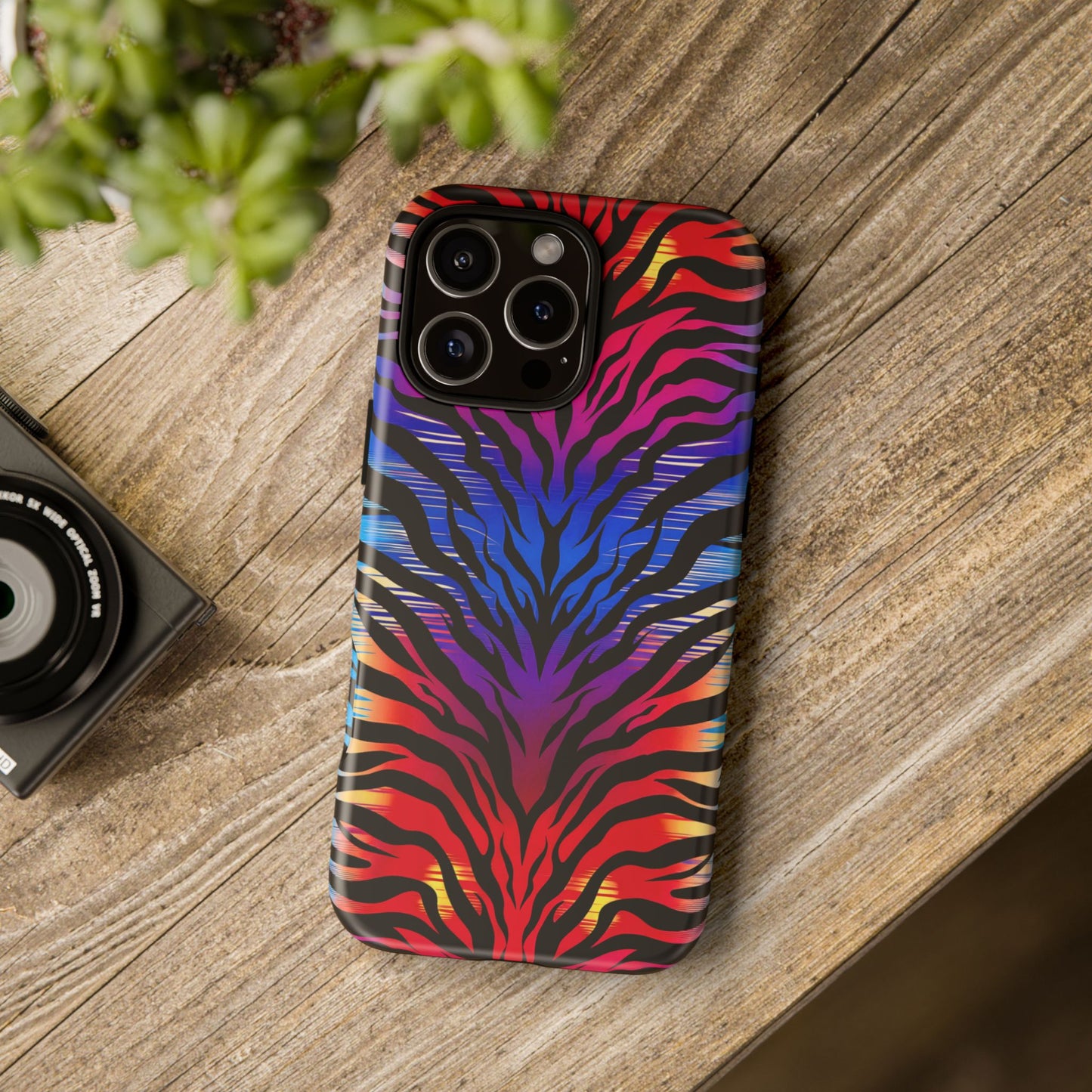 iphone case Neon Wild Zebra