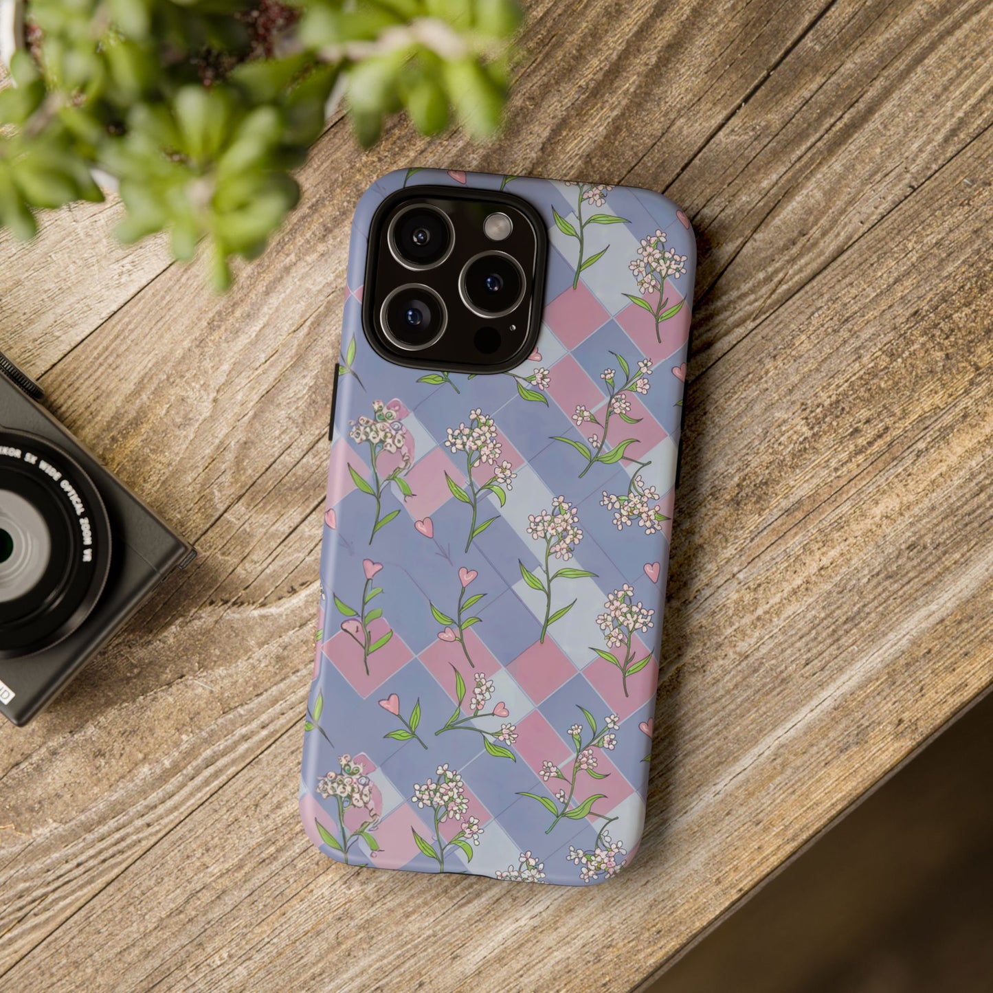iphone case Pastel Hearts & Blossoms
