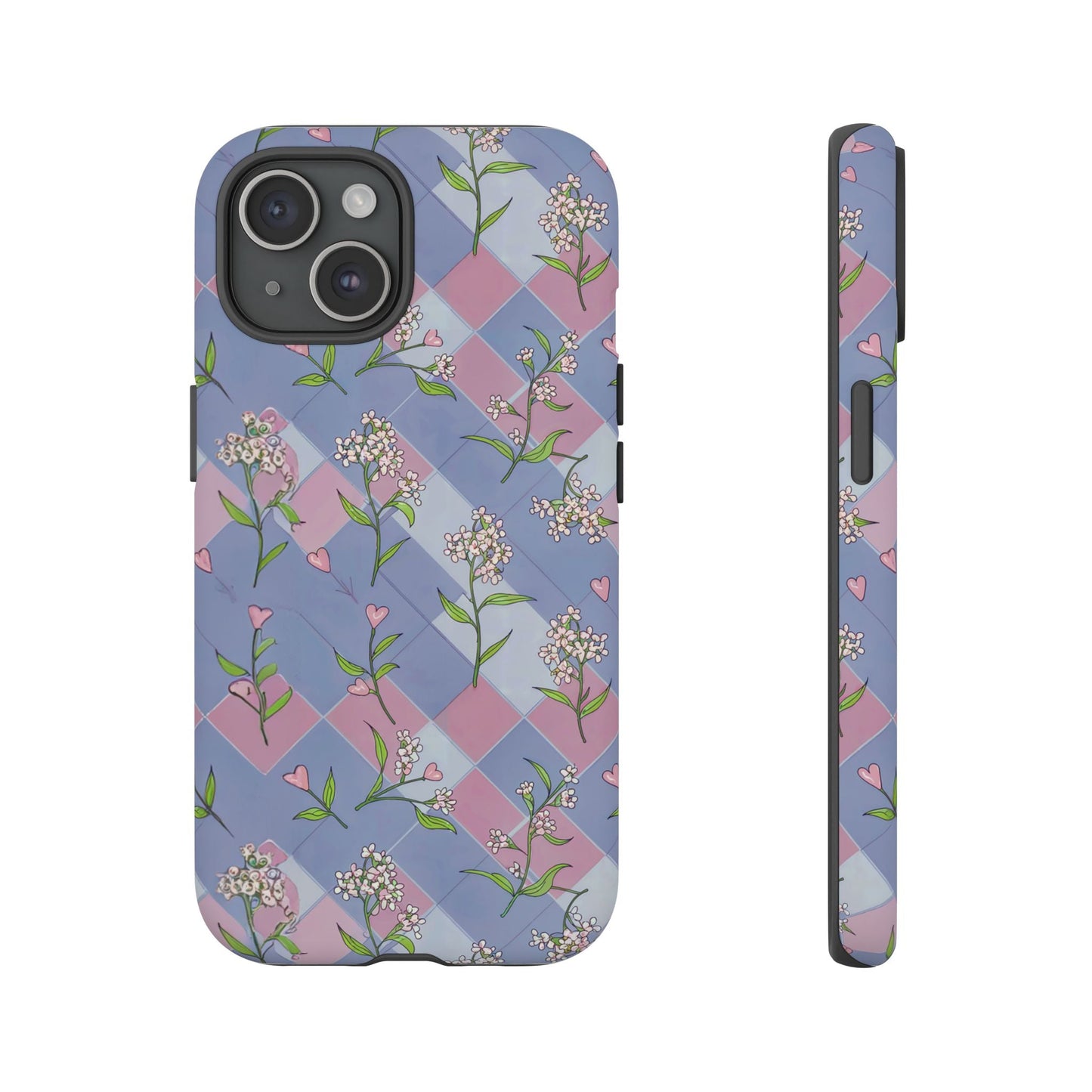 iphone case Pastel Hearts & Blossoms iPhone 15