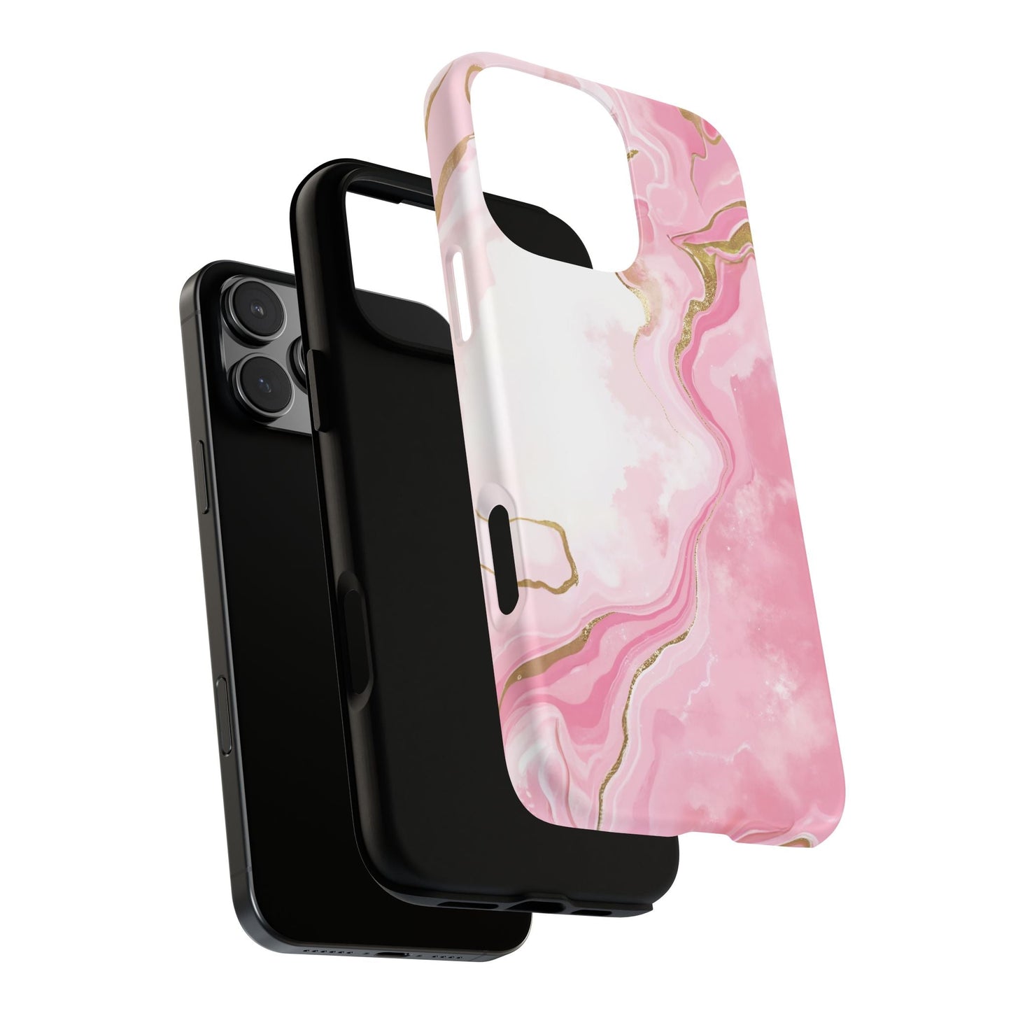 iphone case Pink & Gold Marble Flow