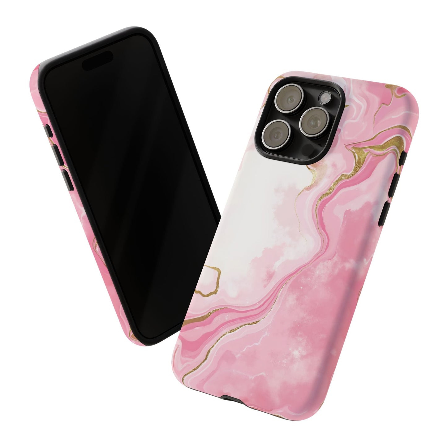 iphone case Pink & Gold Marble Flow