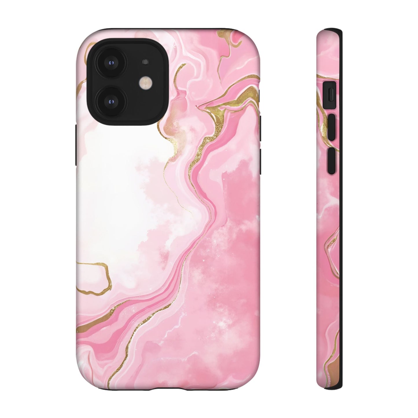 iphone case Pink & Gold Marble Flow iPhone 12