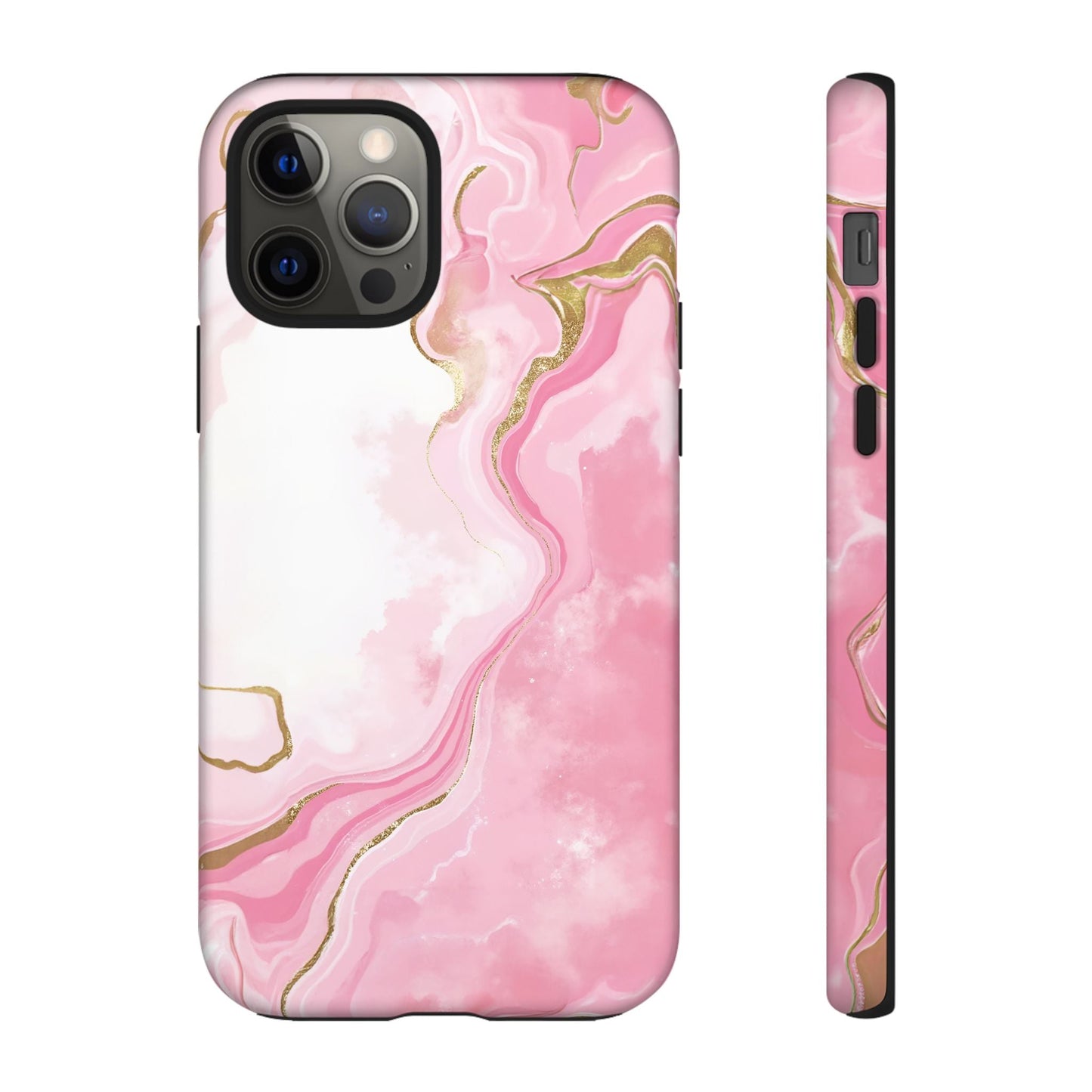 iphone case Pink & Gold Marble Flow iPhone 12 Pro
