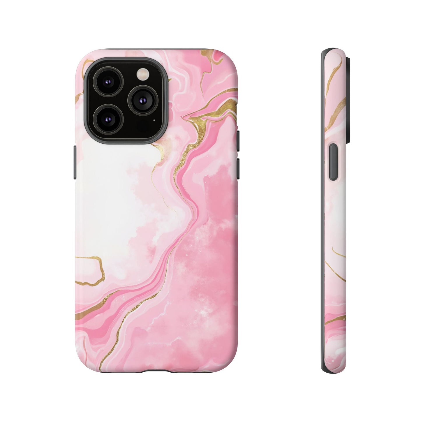 iphone case Pink & Gold Marble Flow iPhone 14 Pro Max