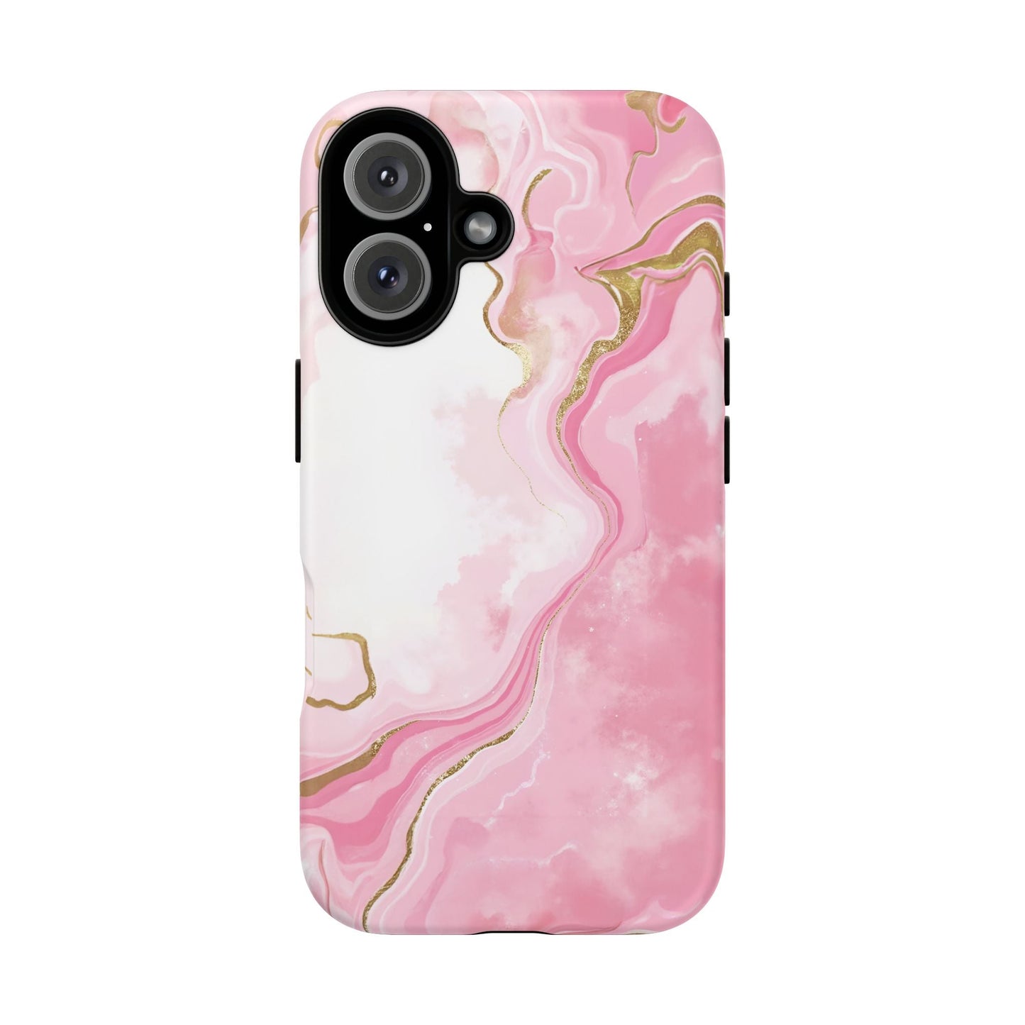 iphone case Pink & Gold Marble Flow iPhone 16