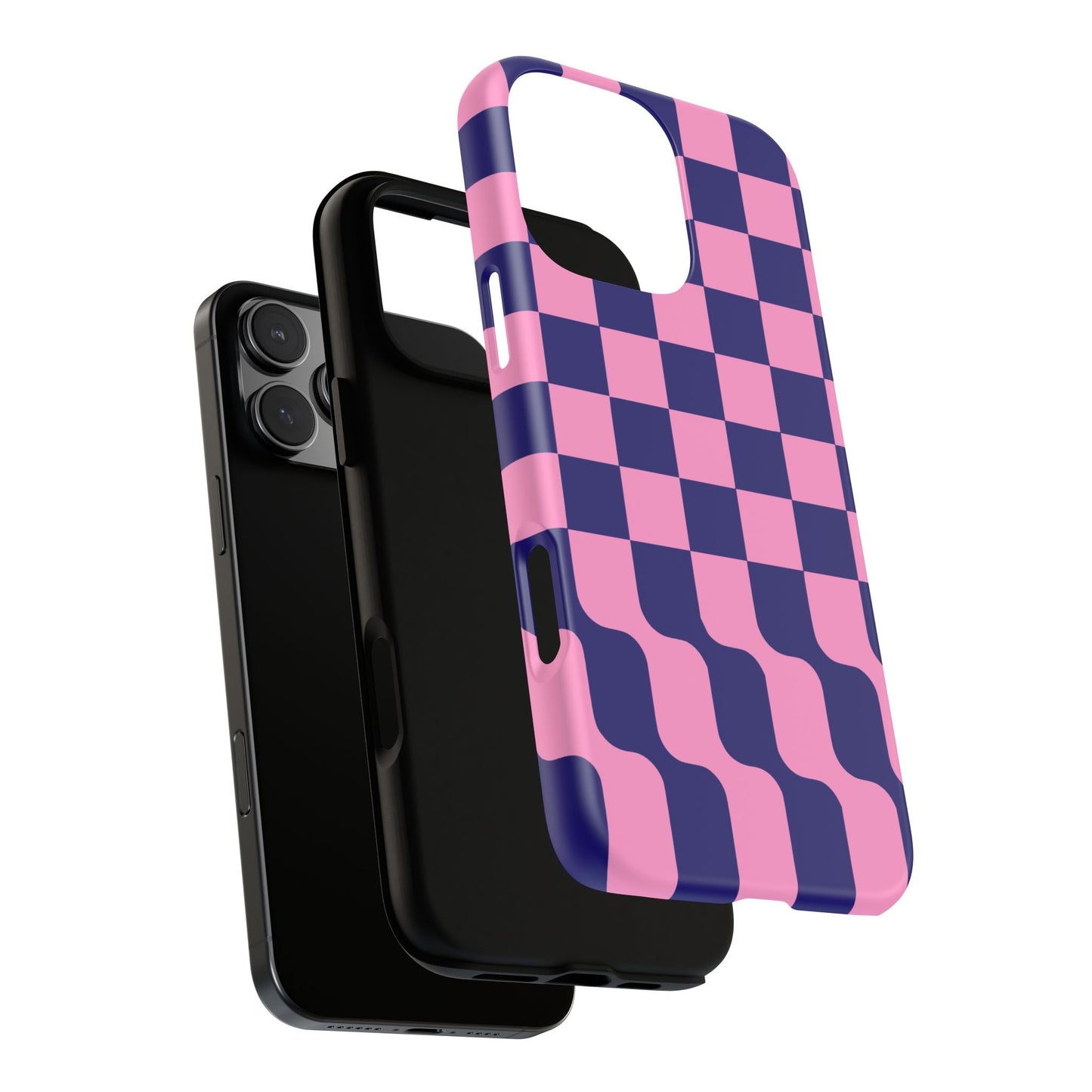 iphone case Pink Wave Checkerboard