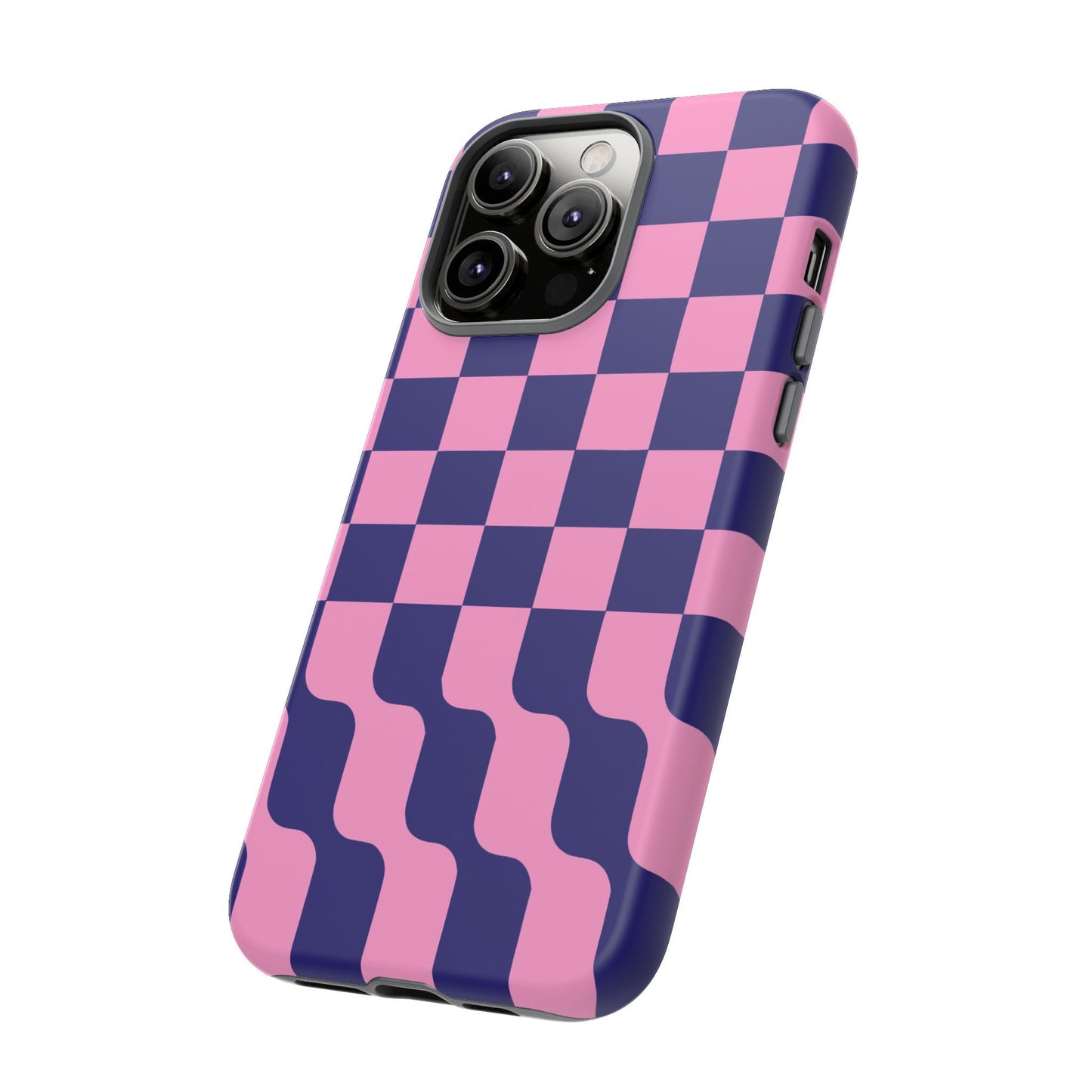 iphone case Pink Wave Checkerboard