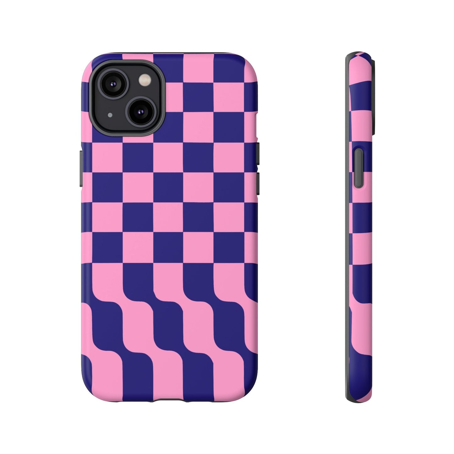 iphone case Pink Wave Checkerboard iPhone 14 Plus