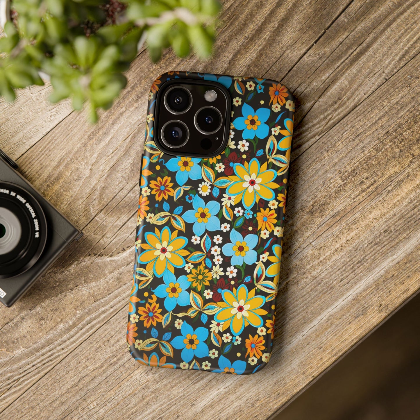 iphone case Retro Blossom Midnight