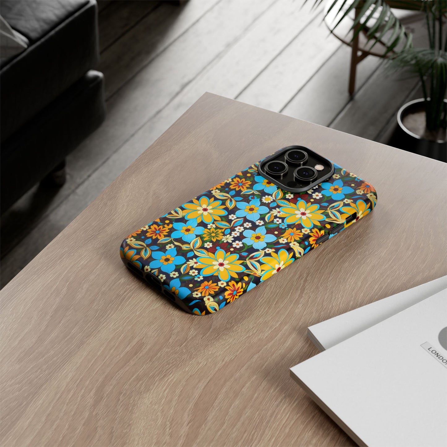 iphone case Retro Blossom Midnight