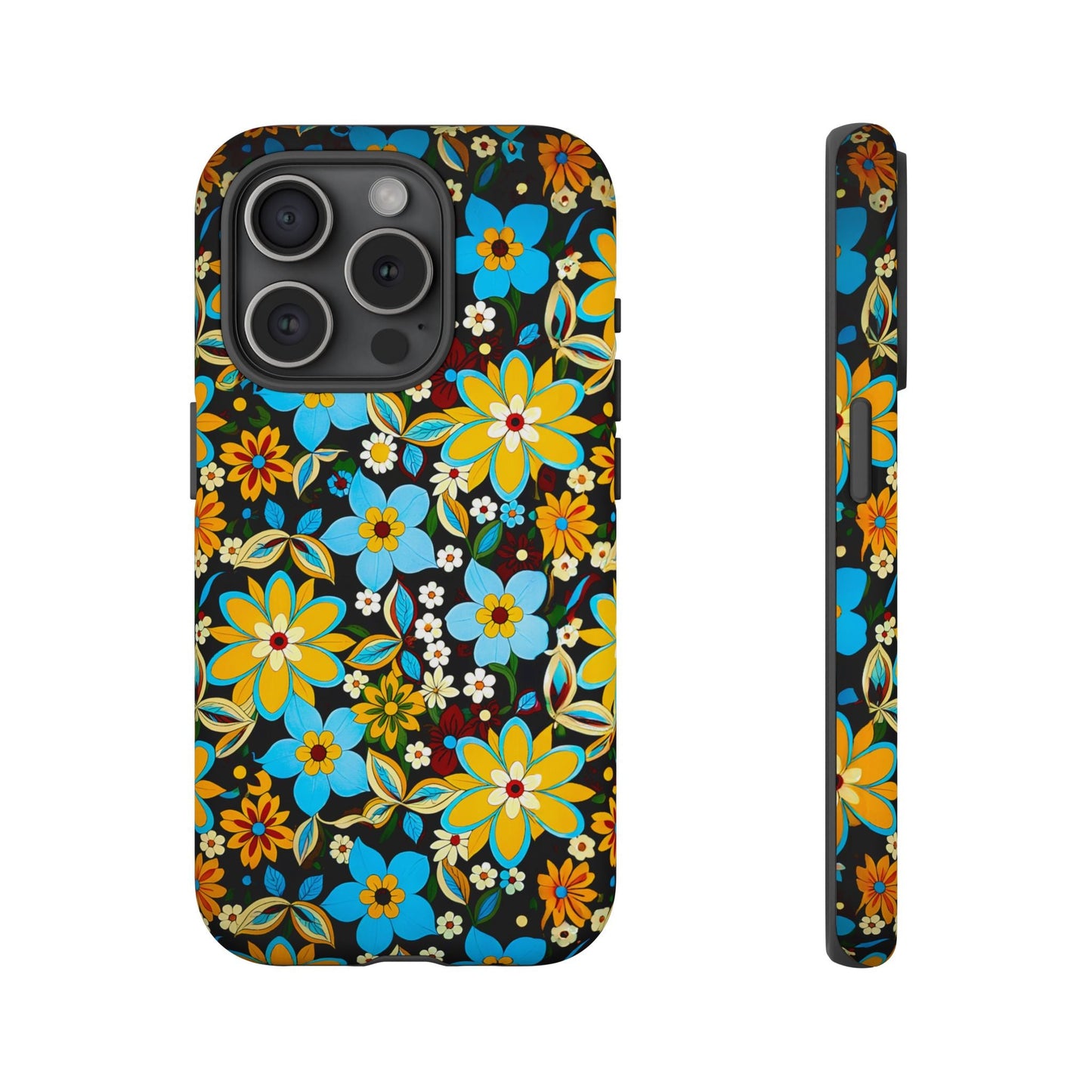 iphone case Retro Blossom Midnight iPhone 15 Pro
