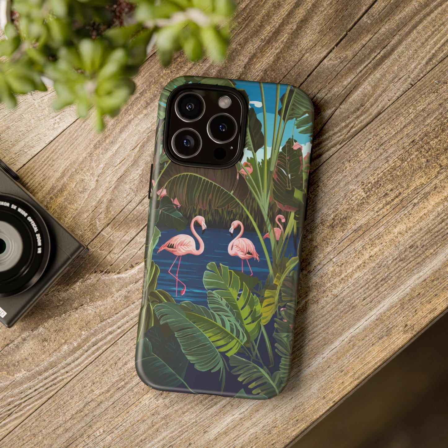 iphone case Tropical Flamingo Lagoon
