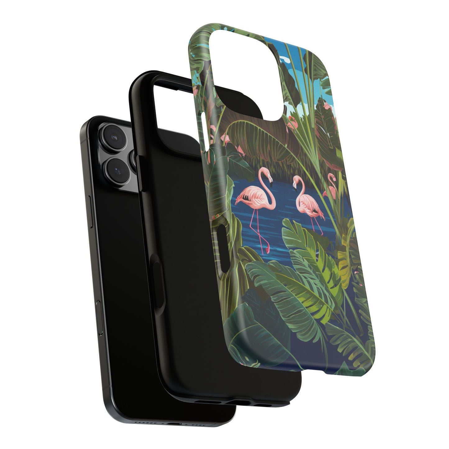 iphone case Tropical Flamingo Lagoon