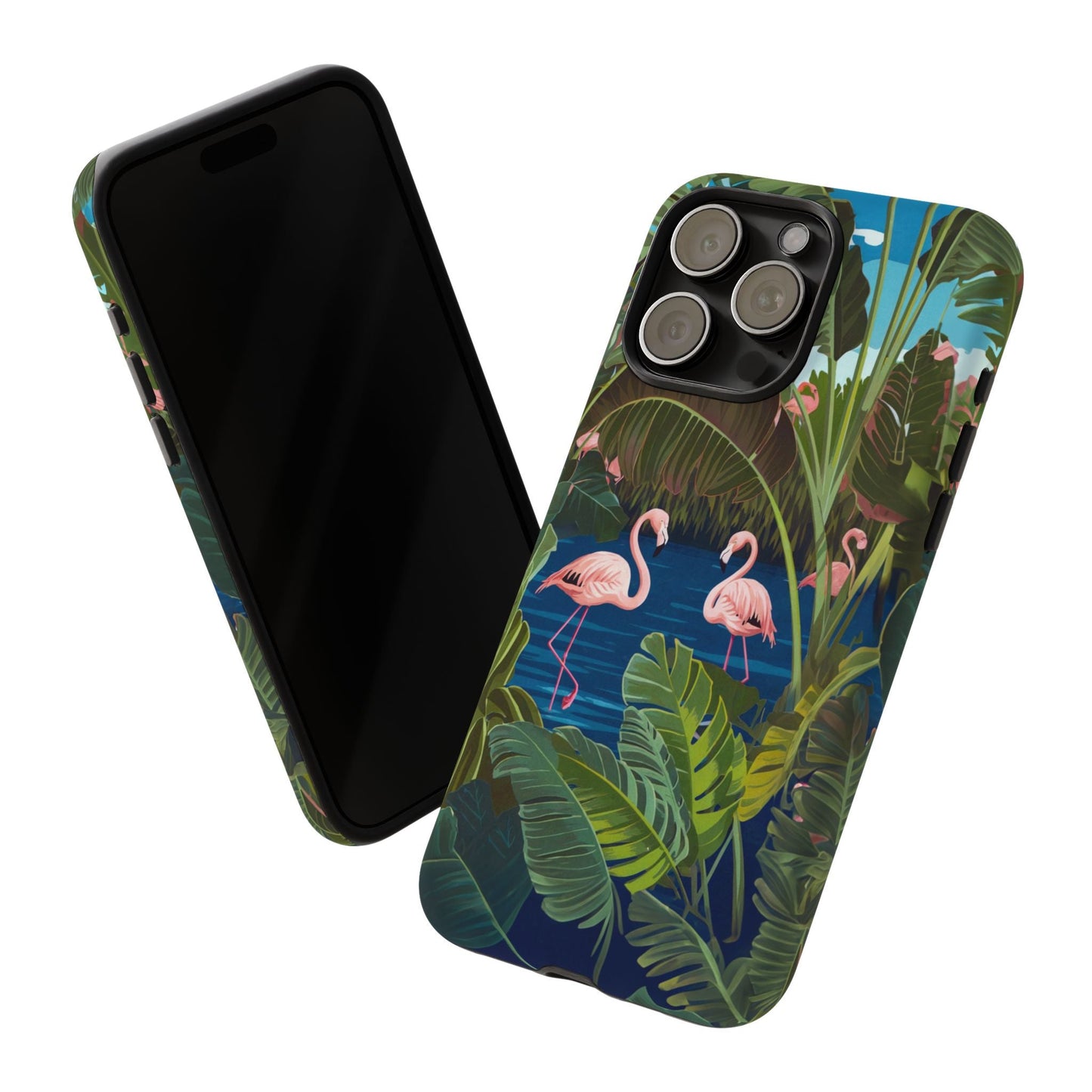 iphone case Tropical Flamingo Lagoon