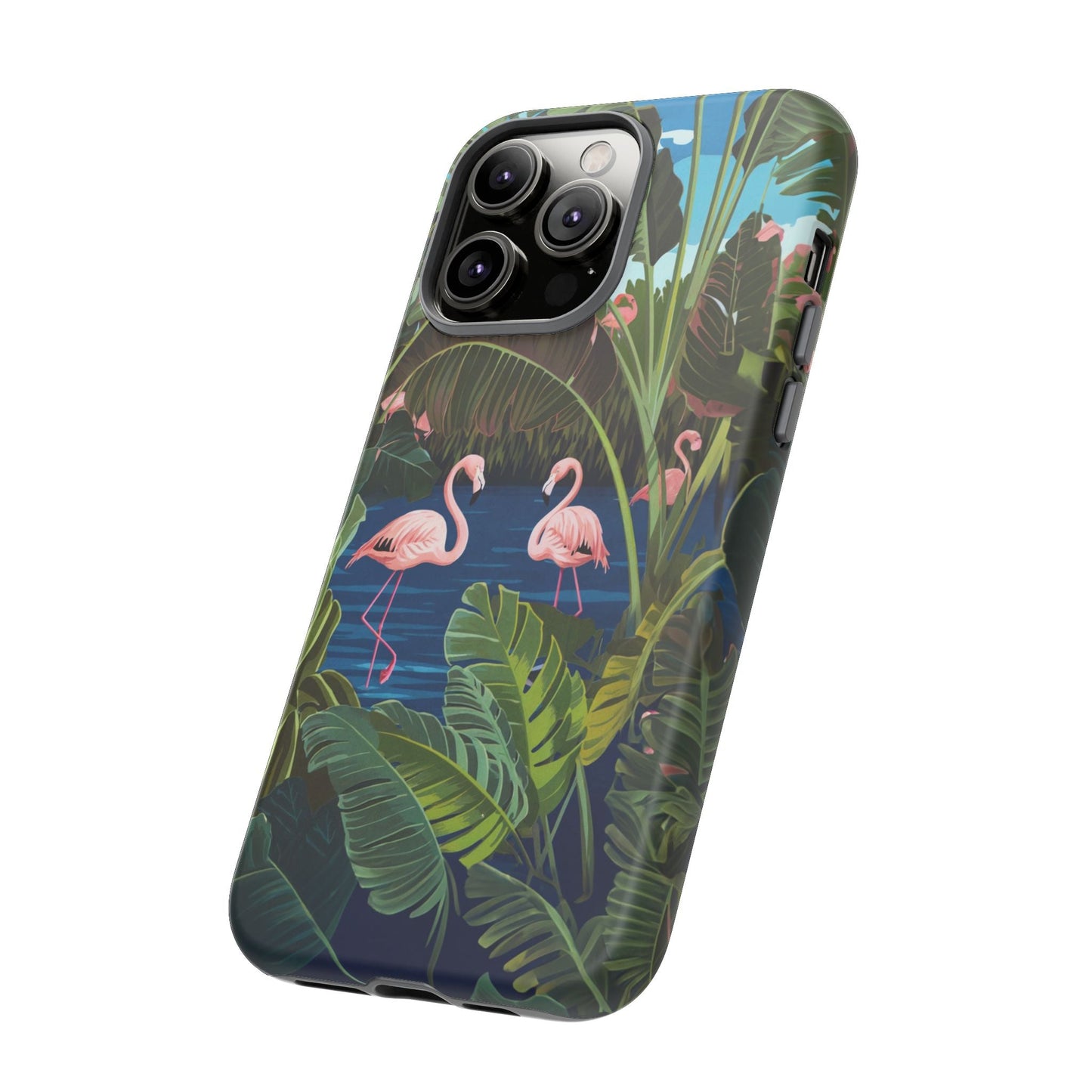 iphone case Tropical Flamingo Lagoon