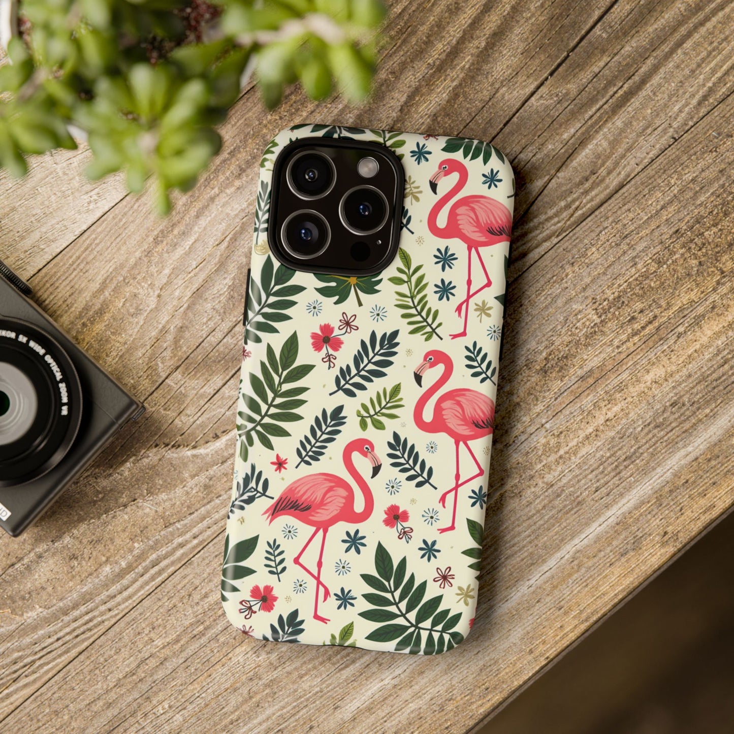 iphone case Tropical Flamingo Pattern