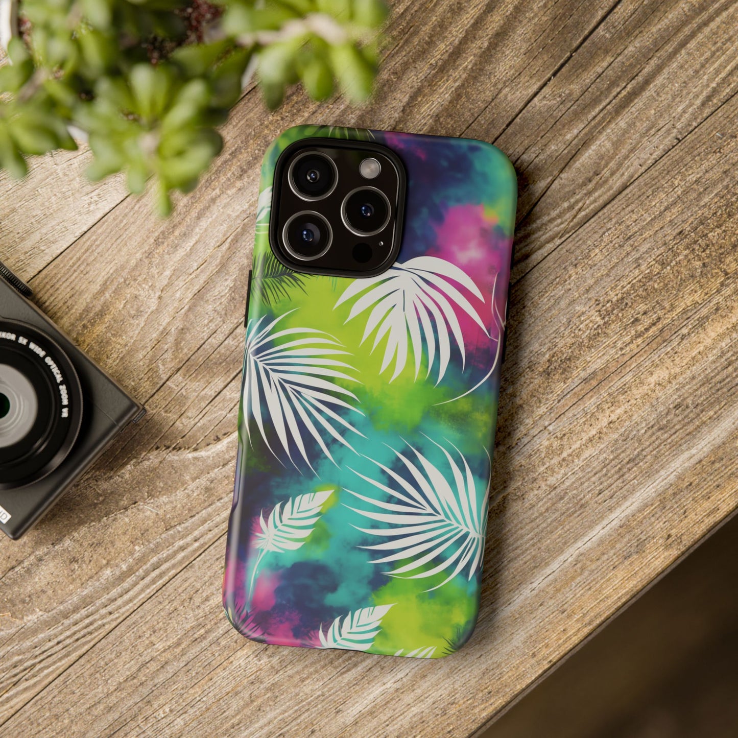 iphone case Tropical Tie-Dye Palms