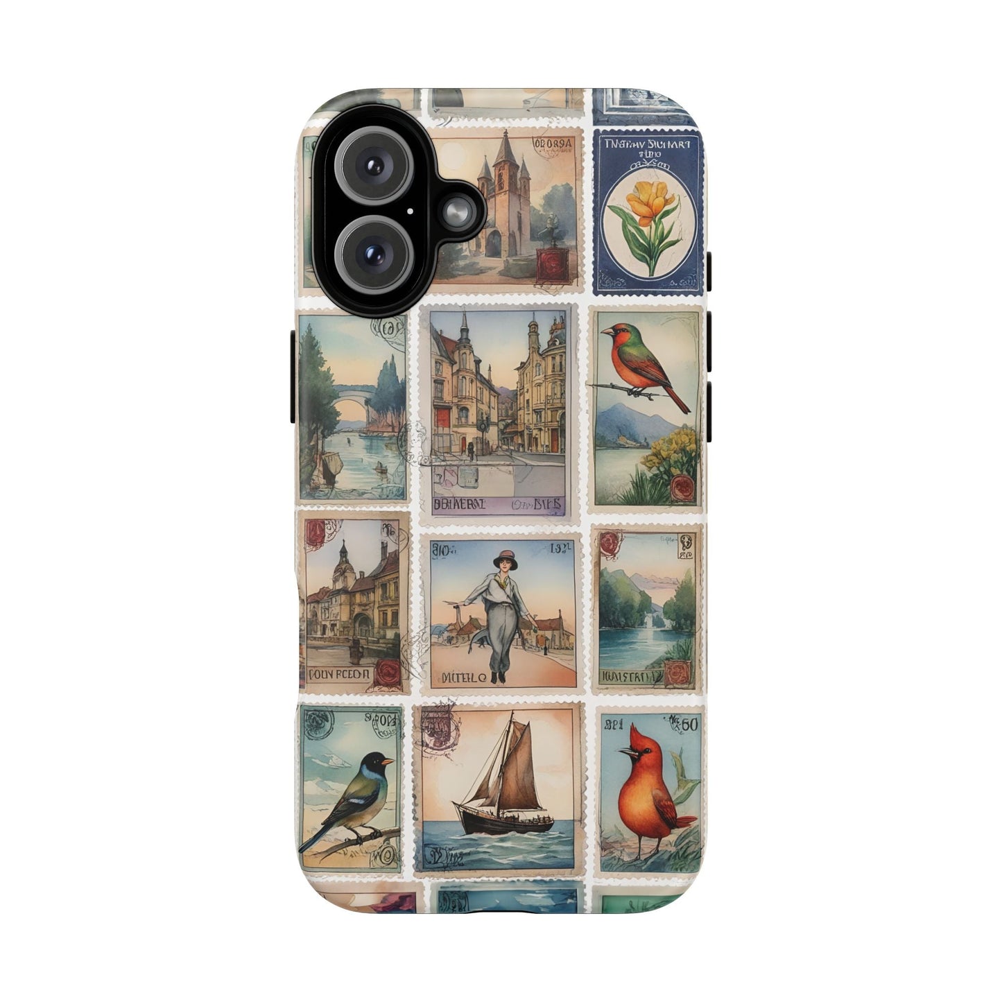 iphone case Vintage European Stamps iPhone 16 Plus