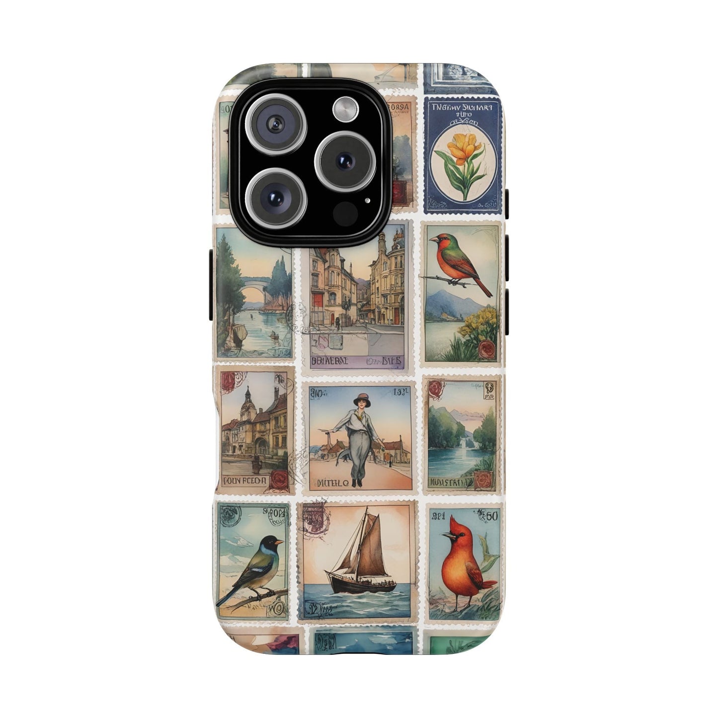 iphone case Vintage European Stamps iPhone 16 Pro