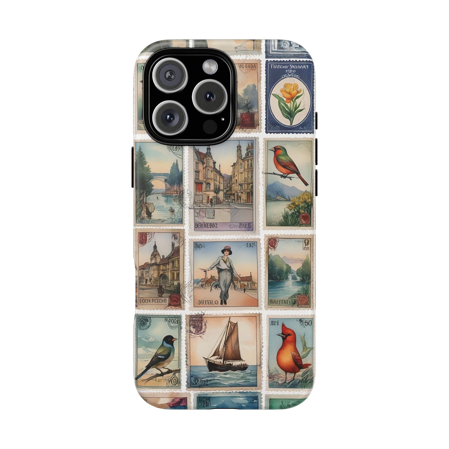 iphone case Vintage European Stamps iPhone 16 Pro Max
