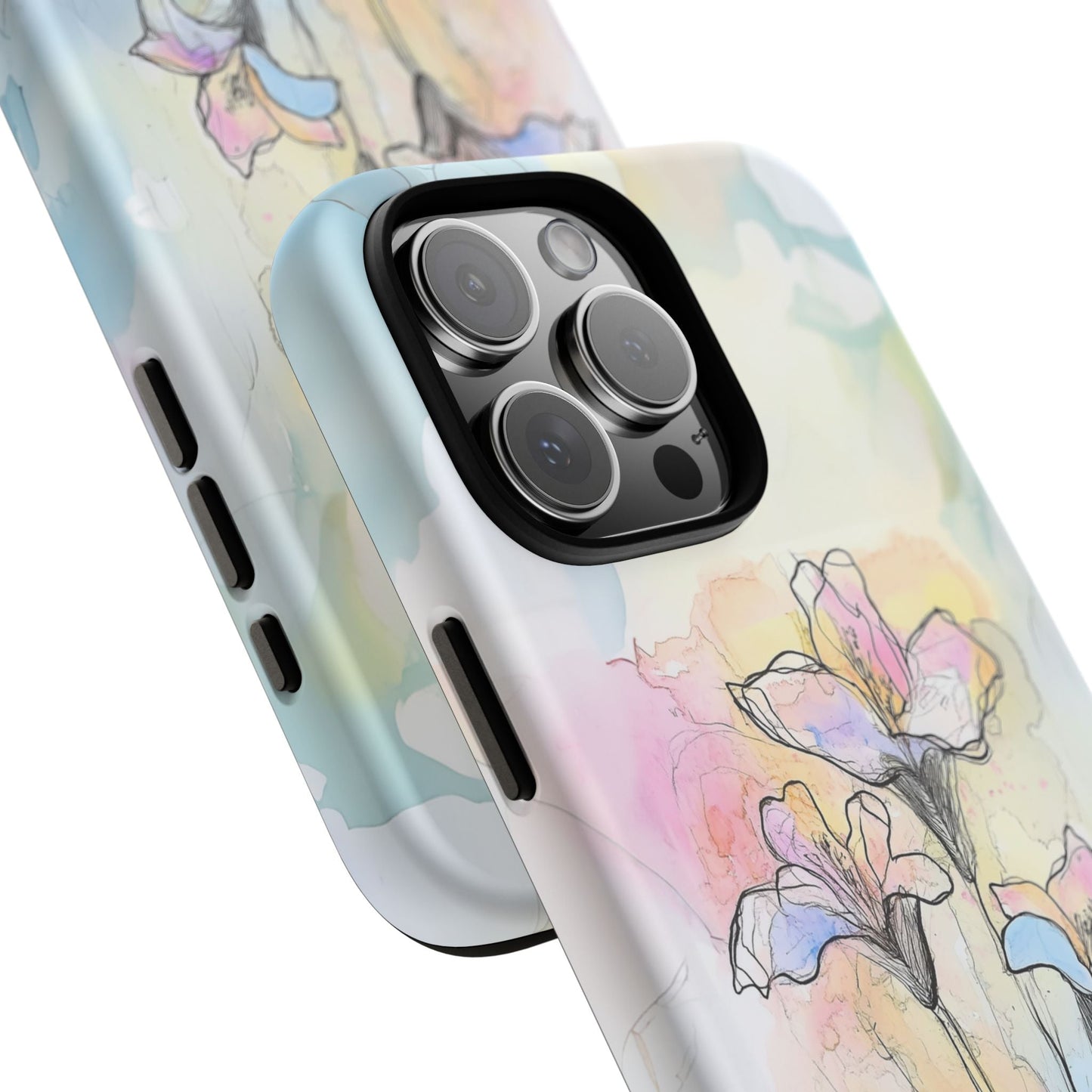 iphone case Watercolor Rainbow Lilies