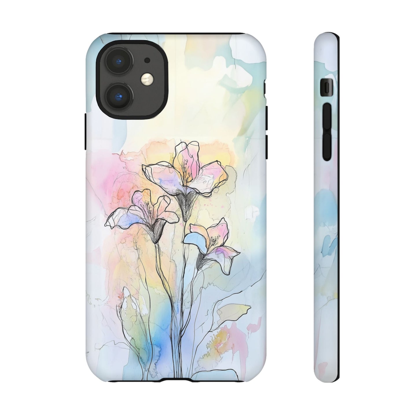 iphone case Watercolor Rainbow Lilies iPhone 11