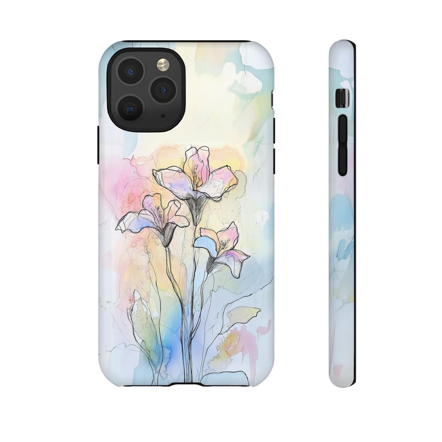 iphone case Watercolor Rainbow Lilies iPhone 11 Pro
