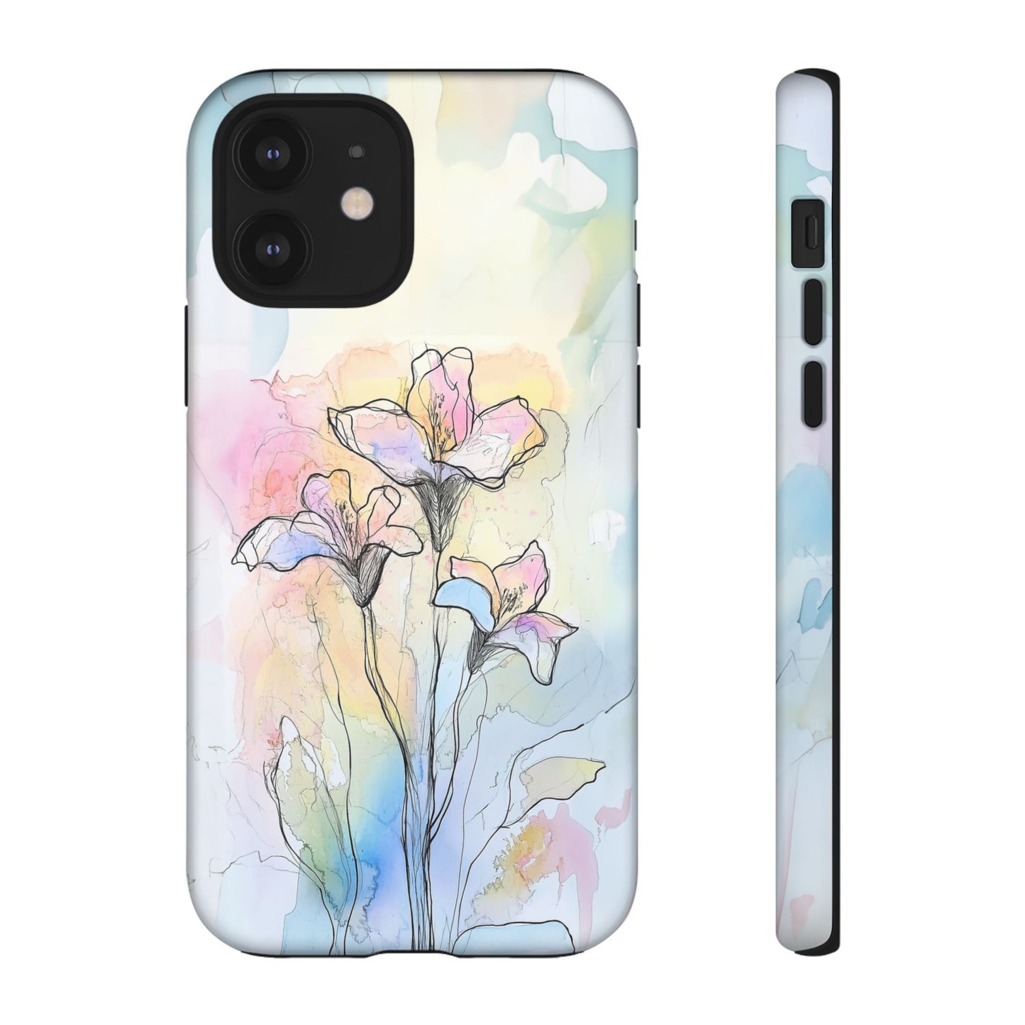 iphone case Watercolor Rainbow Lilies iPhone 12