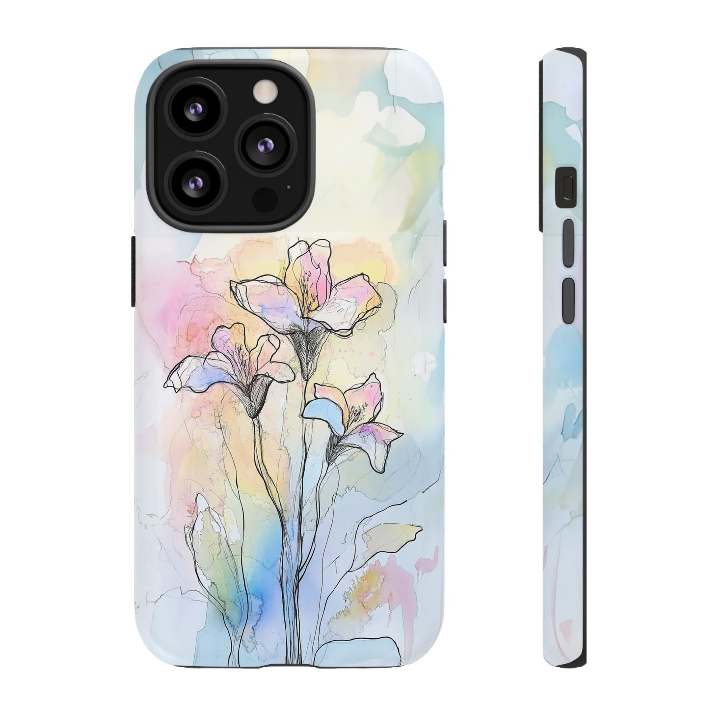 iphone case Watercolor Rainbow Lilies iPhone 13 Pro