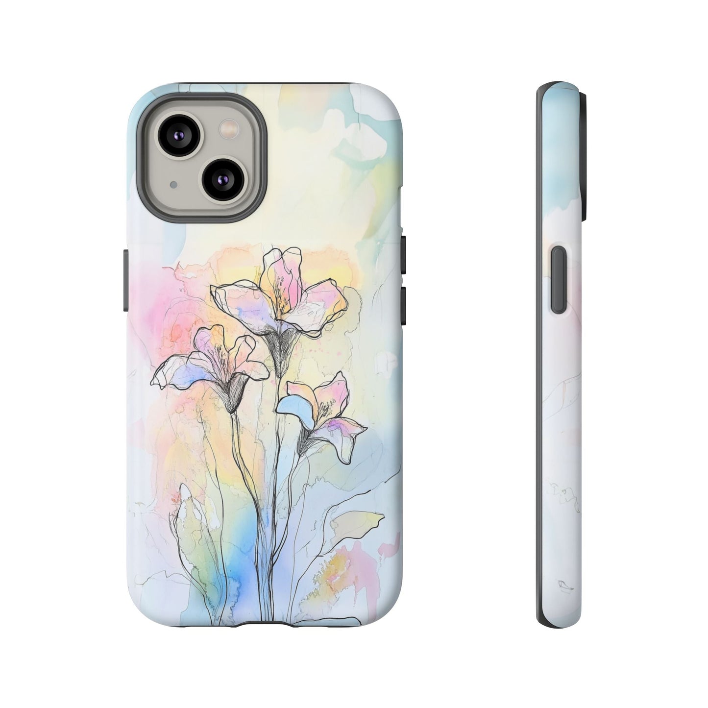 iphone case Watercolor Rainbow Lilies iPhone 14