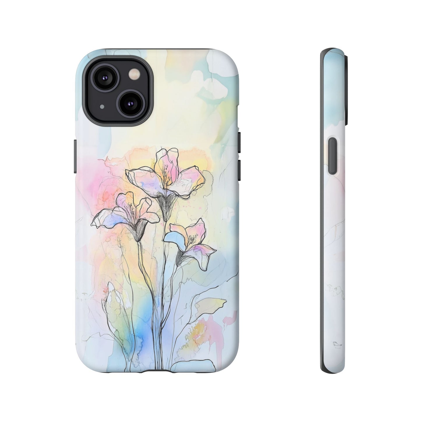iphone case Watercolor Rainbow Lilies iPhone 14 Plus