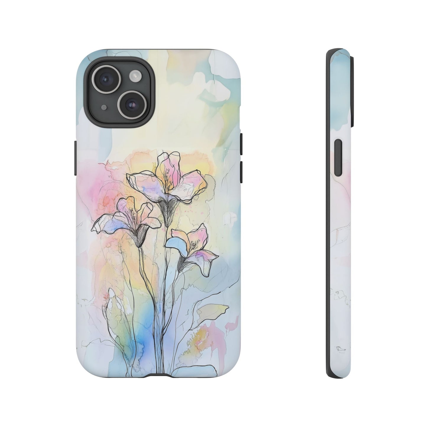iphone case Watercolor Rainbow Lilies iPhone 15 Plus