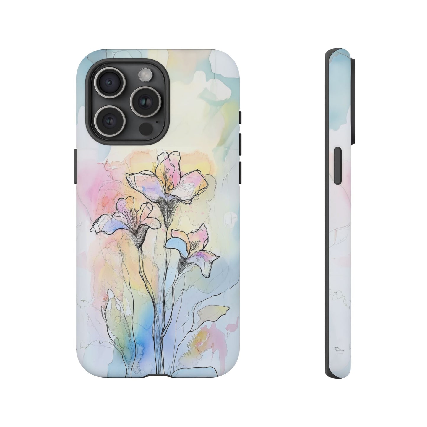 iphone case Watercolor Rainbow Lilies iPhone 15 Pro Max