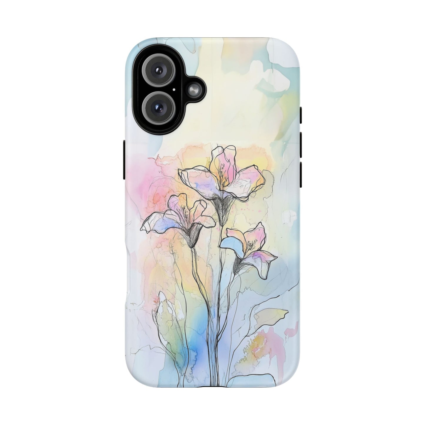 iphone case Watercolor Rainbow Lilies iPhone 16 Plus