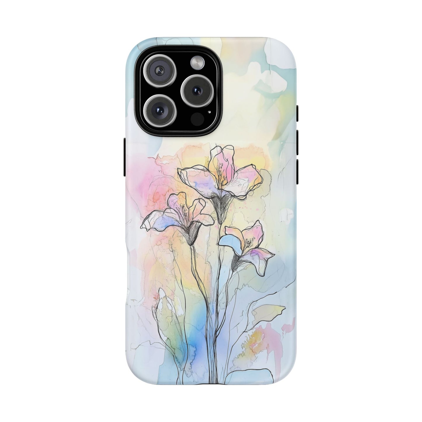 iphone case Watercolor Rainbow Lilies iPhone 16 Pro Max