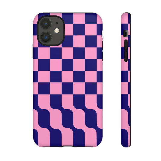 Pink Wave Checkerboard